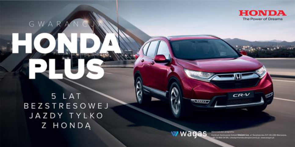 Za krótka gwarancja? Możesz ją przedłużyć! Honda Plaza